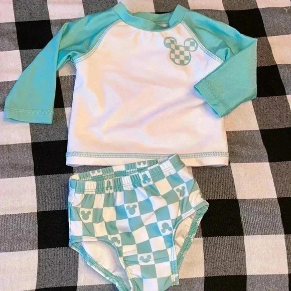 DISNEY BABY 2pc swim suit swim set 0-3mos - Picture 1 of 3